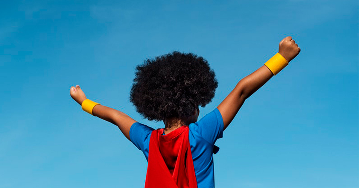 Photo of child in superhero costume - Volunteer hero! (Volunteer with Coffee Party USA)