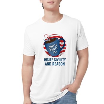 Men's T-Shirt Coffee Party USA Men's T-Shirt (white) Coffee with Friends | Merchandise (via Cafe Press)