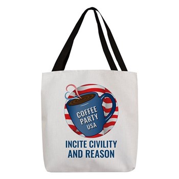 Shopping Tote Coffee Party USA Shopping Tote | Coffee with Friends | Merchandise (via Cafe Press)